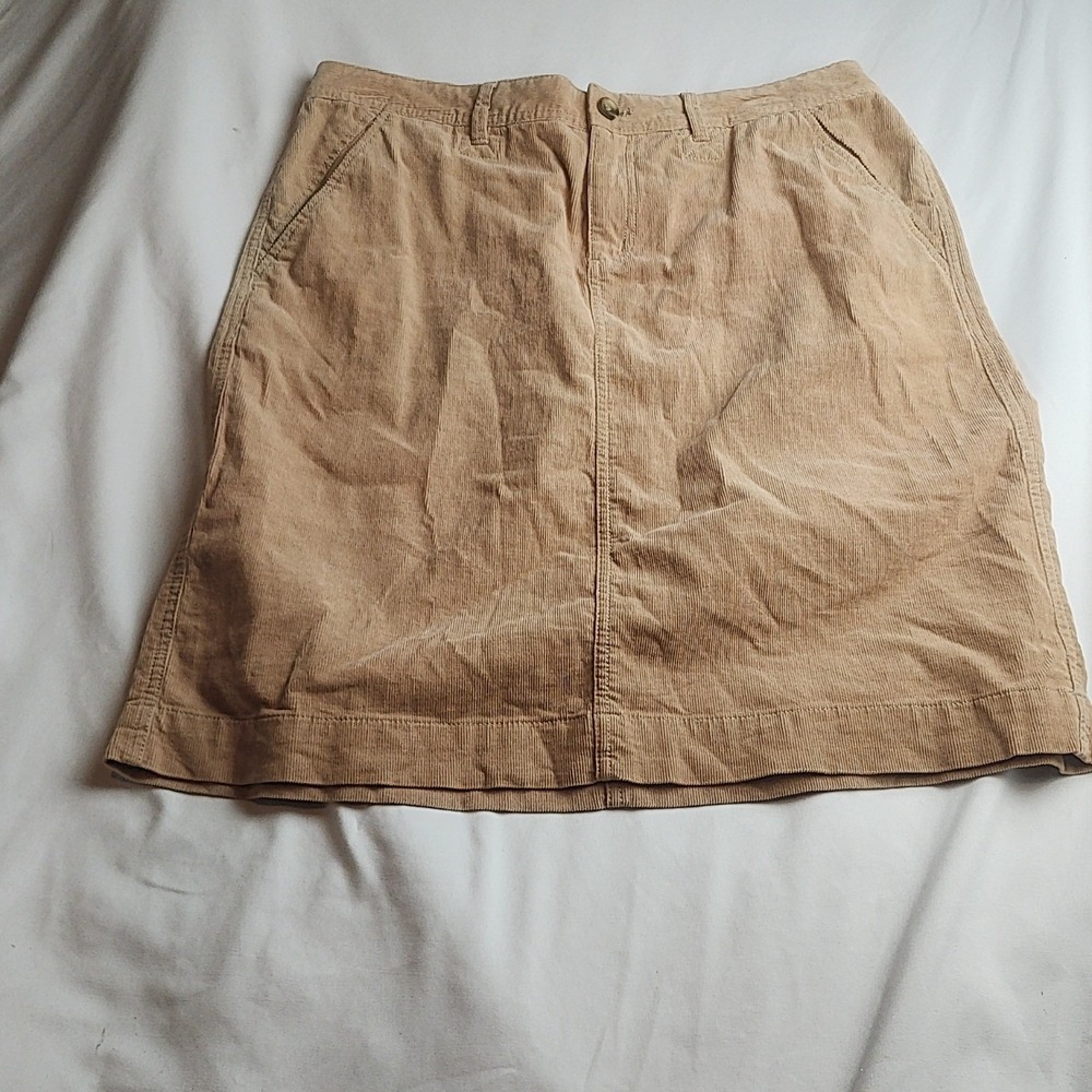 G.H. Bass Heritage Collection Mini Skirt Tan Corduroy Women's Size 8